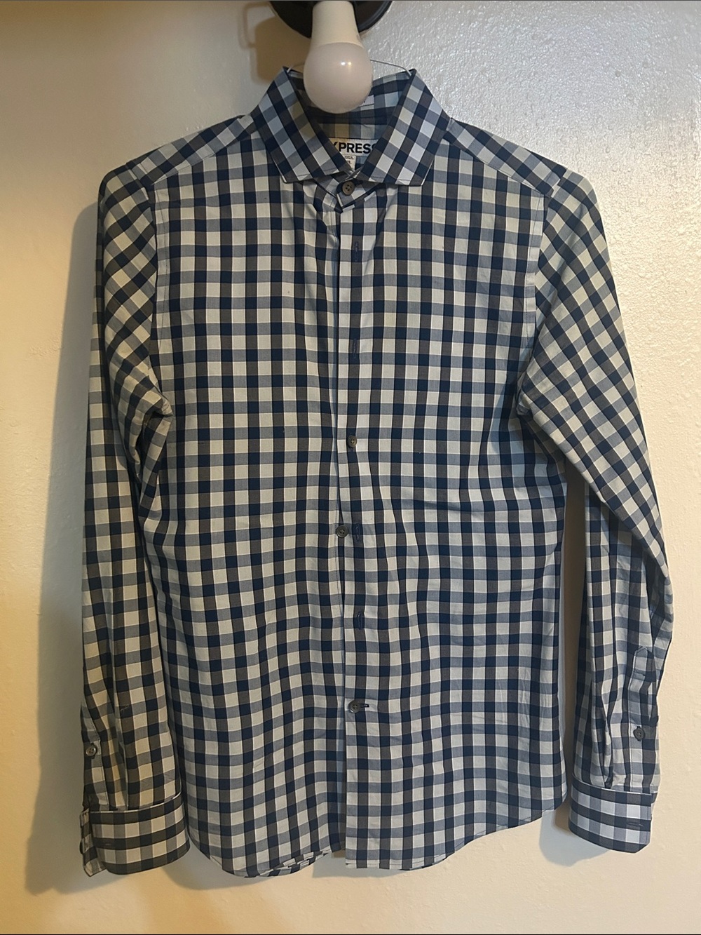 Navy and White Express Men’s Dress Shirt